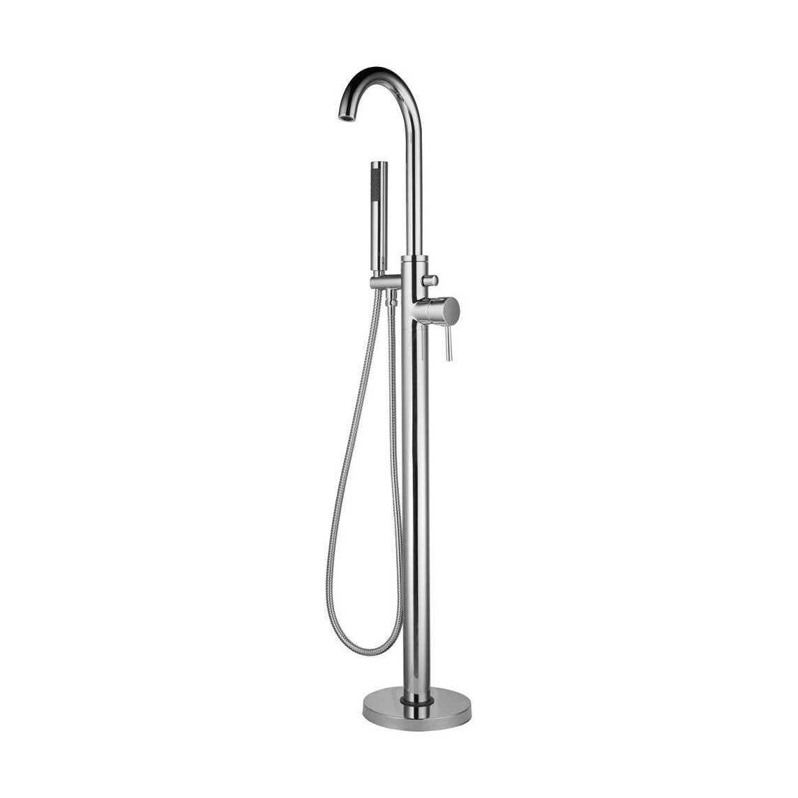 [BT9143] Contemporary Bathroom Bath Shower Mixer – Round Lever, 1200 x 200mm, Chrome - Cutout