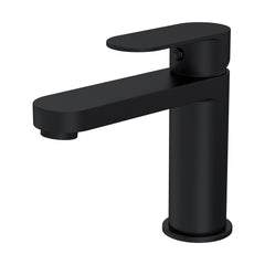 [BTA405] Balterley Cascade Round Mono Basin Mixer Tap & Push Button Waste - Matt Black - Cutout