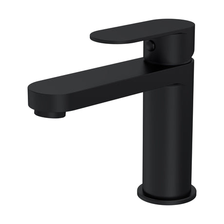 [BTA405] Balterley Cascade Round Mono Basin Mixer Tap & Push Button Waste - Matt Black - Cutout