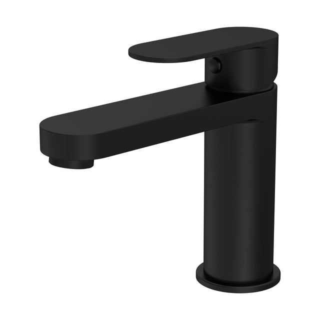 [BTA405] Balterley Cascade Round Mono Basin Mixer Tap & Push Button Waste - Matt Black - Cutout