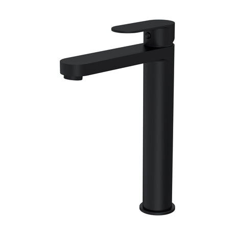 [BTA470] Balterley Cascade Round Tall Mono Basin Mixer Tap - Matt Black - Cutout