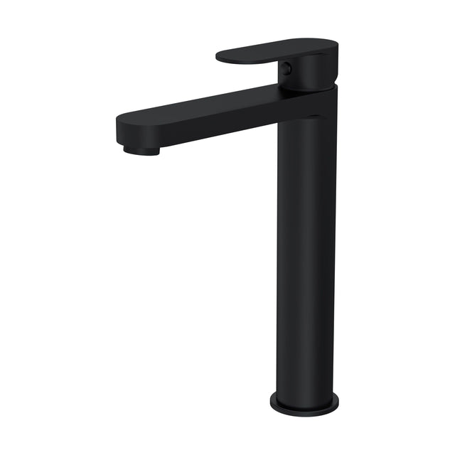 [BTA470] Balterley Cascade Round Tall Mono Basin Mixer Tap - Matt Black - Cutout