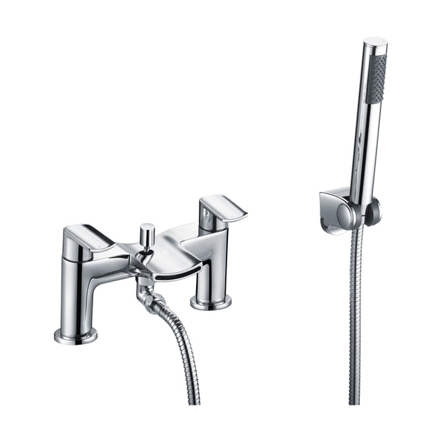 [BTAR354] Modern Bath Shower Mixer Tap with Shower Kit - Chrome - Cutout