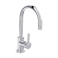 [BTAR380] Contemporary Arch Round Tall Lever Mono Basin Mixer Tap (Waste Included) - Chrome - Balterley - Cutout