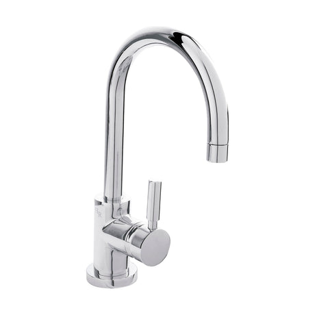 [BTAR380] Contemporary Arch Round Tall Lever Mono Basin Mixer Tap (Waste Included) - Chrome - Balterley - Cutout