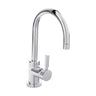 [BTAR380] Contemporary Arch Round Tall Lever Mono Basin Mixer Tap (Waste Included), Choice of Colour - Cutout