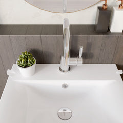 [BTAR380] Contemporary Arch Round Tall Lever Mono Basin Mixer Tap (Waste Included) - Chrome - Balterley - Lifestyle 2