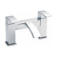 [BTAS303] Balterley Contemporary Soft Square Dual Lever Deck Mounted Bath Filler Tap with Ceramic Disc Technology, 229 x 127 x 138mm, Chrome - Cutout