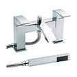 [BTAS304] Balterley Contemporary Square Dual Lever Deck Mounted Bath Shower Mixer Tap with Ceramic Disc Technology, 229 x 127 x 138mm Chrome - Cutout