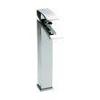 [BTAS307] Balterley Contemporary Square Tall Single Lever Deck Mounted Mono Basin Mixer Tap, High Rise Design, 307 x 52 x 139mm, Chrome - Cutout