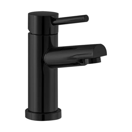 [BTB2W-EB] Contemporary Bathroom Mono Basin Tap – Round Lever, 287 x 140mm, Matt Black - Cutout