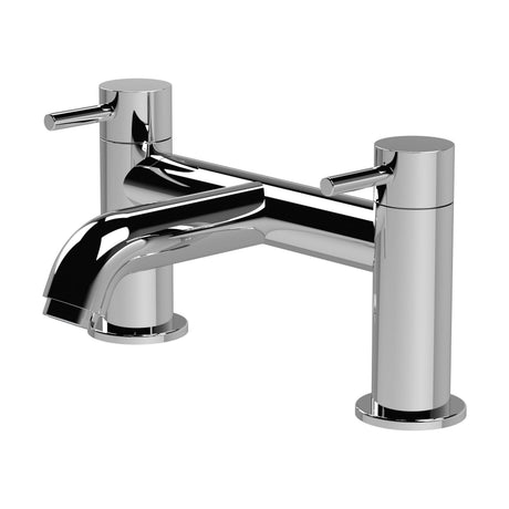 [BTB303] Round Minimalist Deck Mounted Bath Filler Tap- Chrome - Balterley - Cutout