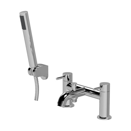 [BTB304] Round Bath Shower Mixer Tap with Shower Kit - Chrome - Balterley - Cutout