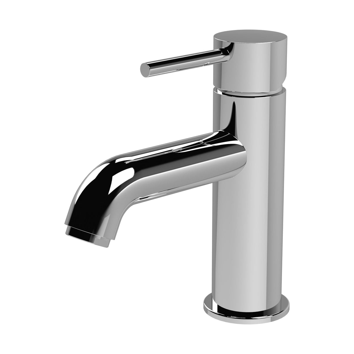 [BTB305] Contemporary Round Mono Basin Mixer Tap & Push Button Waste - Chrome - Balterley - Cutout