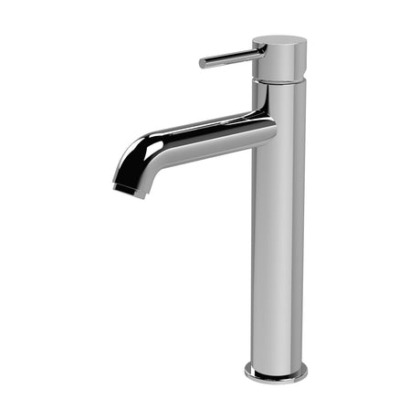 [BTB370] Round Minimalist Tall Mono Basin Mixer Tap - Chrome - Cutout