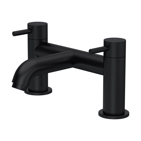 [BTB403] Round Minimalist Deck Mounted Bath Filler Tap - Matt Black - Balterley - Cutout