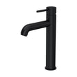 [BTB470] Round Minimalist Tall Mono Basin Mixer Tap - Matt Black - Cutout