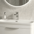 [BTBO305] Balterley Square Mono Basin Mixer Tap & Push Button Waste, Single Lever with Ceramic Disc - Chrome Finish - Silo