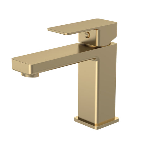 Square Mono Basin Mixer Bathroom Sink Tap with Push Button Waste