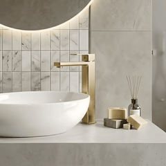 [BTC870] Milldale Contemporary Square Tall High Rise Mono Basin Mixer Tap - Choice of Finish - Silo