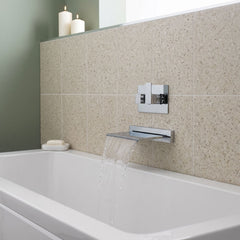 [BTCA300] Bathroom Wall Mount Waterfall Bath Filler Spout - Chrome - Lifestyle 1