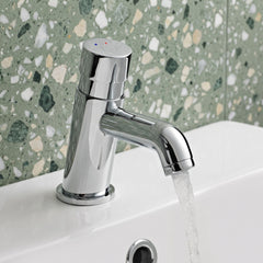 [BTCC009] Push Button Mono Basin Tap - Chrome - Lifestyle 1