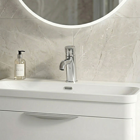 [BTCC009] Push Button Mono Basin Tap - Chrome - Silo