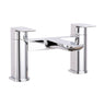[BTCL303] Balterley Contemporary Soft Square Dual Lever Deck Mounted Bath Filler Tap with 1/4 Turn Ceramic Disc, 136 x 230 x 147mm, Chrome - Cutout