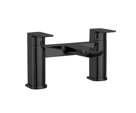 [BTCL403] Balterley Contemporary Soft Square Dual Lever Deck Mounted Bath Filler Tap with 1/4 Turn Ceramic Disc, 136 x 230 x 147mm, Chrome - Cutout