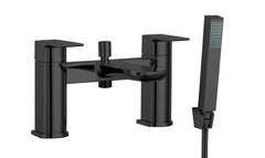 [BTCL404] Balterley Contemporary Square Dual Lever Deck Mounted Bath Shower Mixer Tap with 1/4 Turn Ceramic Disc, 136 × 230 × 147mm, Chrome - Cutout