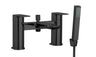 [BTCL404] Balterley Contemporary Square Dual Lever Deck Mounted Bath Shower Mixer Tap with 1/4 Turn Ceramic Disc, 136 × 230 × 147mm, Chrome - Cutout