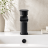 [BTCL405] Bishton Square Mono Basin Mixer Tap with Push Button Waste, Choice of Colour - Silo