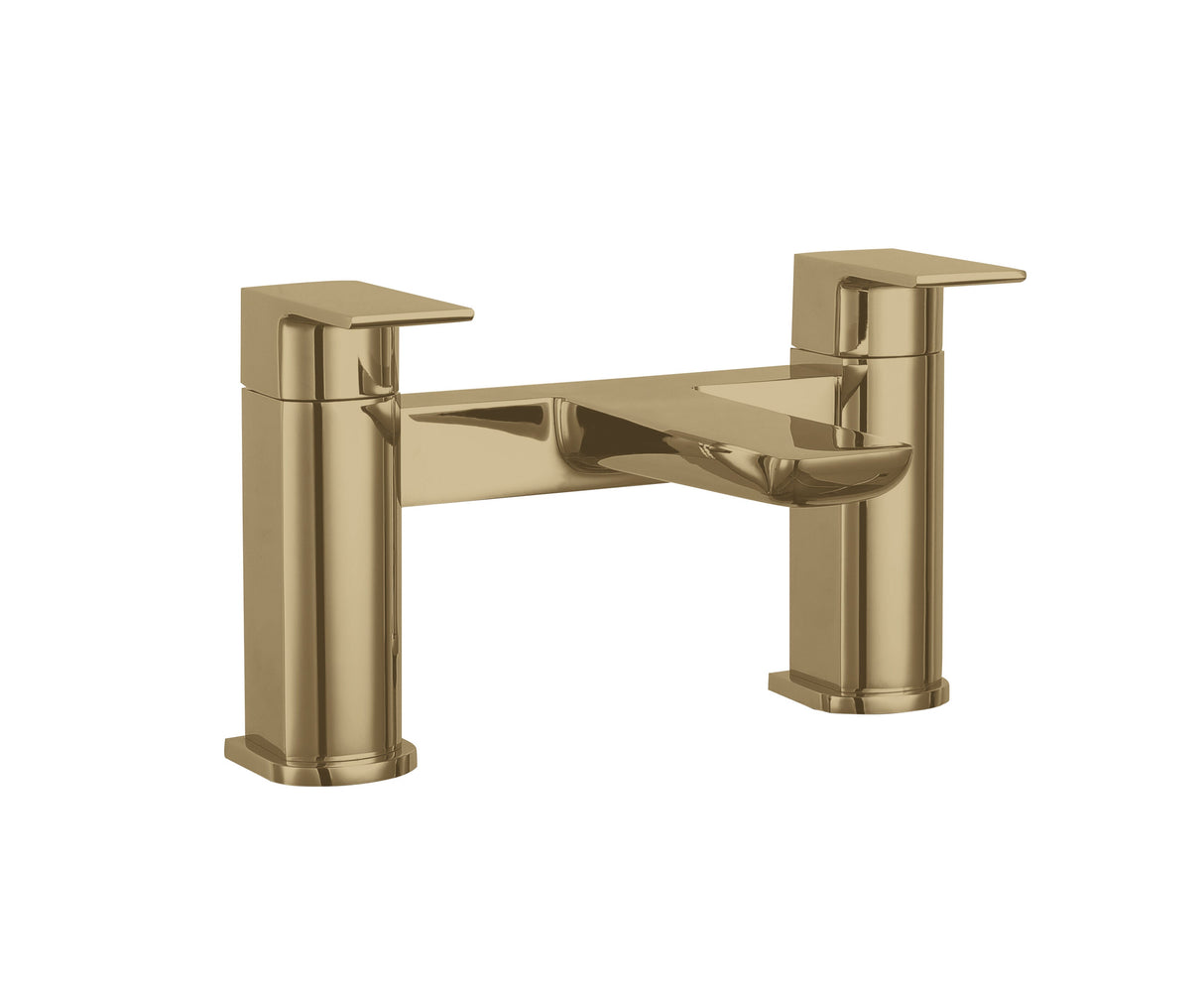 [BTCL803] Balterley Contemporary Soft Square Dual Lever Deck Mounted Bath Filler Tap with 1/4 Turn Ceramic Disc, 136 x 230 x 147mm, Chrome - Cutout