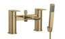 [BTCL804] Balterley Contemporary Square Dual Lever Deck Mounted Bath Shower Mixer Tap with 1/4 Turn Ceramic Disc, 136 × 230 × 147mm, Chrome - Cutout