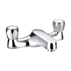[BTCLU05] Contemporary Bathroom Bath Filler Tap – Knob Handles, 110 x 154mm, Chrome - Cutout