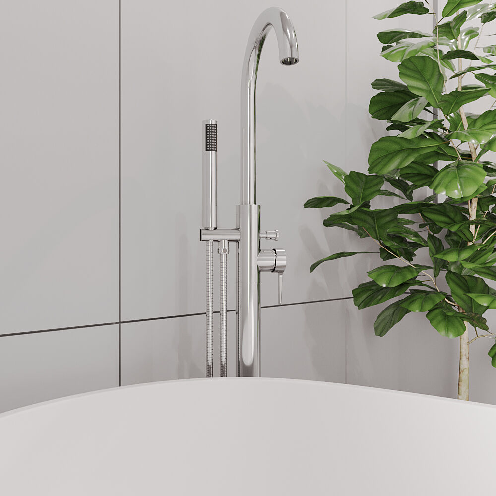 [BTCN321X] Levedale Floor Standing Bath Shower Mixer Tap with Shower Kit - Choice of Colour - Lifestyle 3