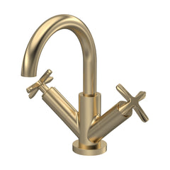 [BTCN815X] Levedale Mono Basin Mixer Tap with Crosshead Handles and Waste - Choice of Finish - Cutout