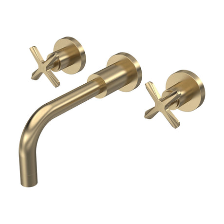 [BTCN817X] Levedale Wall Mount 3 Tap Hole Basin Mixer Tap with Crosshead Handles - Choice of Finish - Cutout