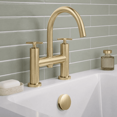 [BTCN853X] Levedale Deck Mounted Bath Filler Tap with Crosshead Handles - Choice of Finish - Lifestyle 1