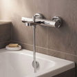 [BTCU005] Balterley Current Round Thermostatic Bath Shower Mixer Bar Valve Tap with Anti-Scald Control - Chrome Finish - Silo