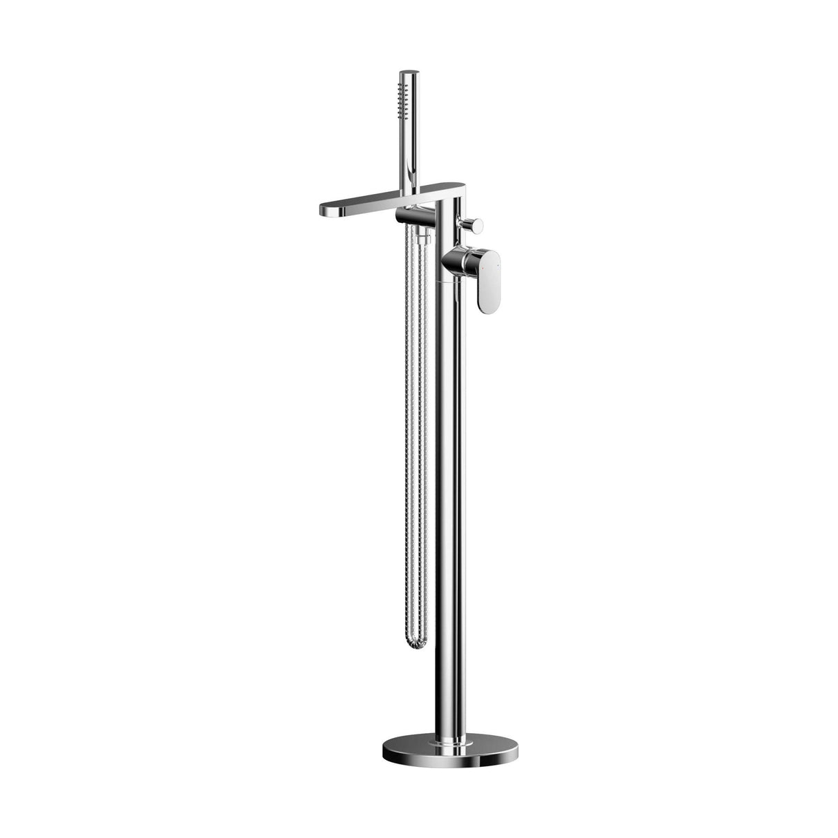 [BTCU321] Enville Modern Freestanding Round Bath Shower Mixer Tap with Lever Handle and Kit - Choice of Colour - Cutout