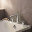 [BTCU333] Balterley Current Modern Round Deck Mounted 3 Tap Hole Bath Filler Tap with Lever Handles and Flat Spout - Chrome Finish - Silo