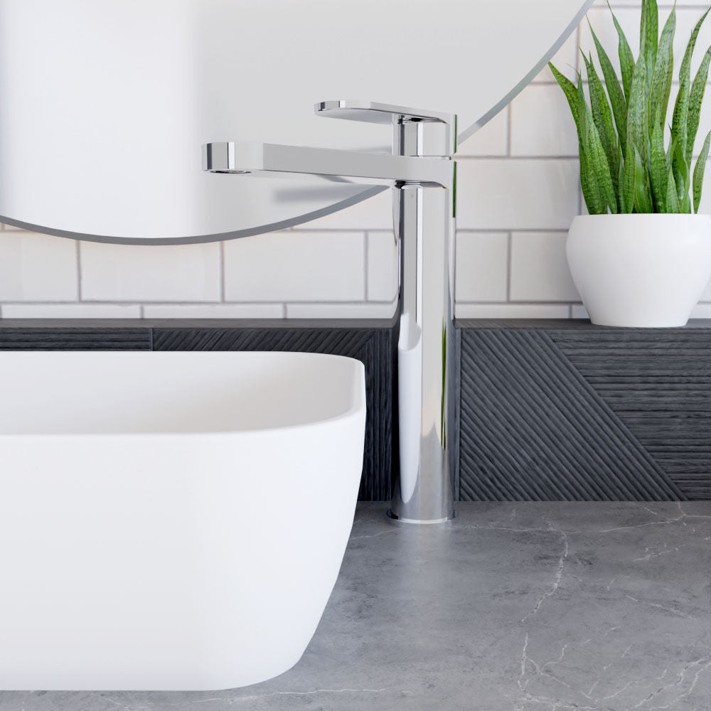 [BTCU370] Enville Round High Rise Mono Basin Mixer Tap - 290 x 57 x 187mm - Choice of Finish - Lifestyle 1