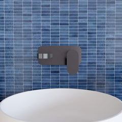 [BTCU728] Enville Round Wall Mount 2 Tap Hole Basin Mixer Tap & Back Plate - Choice of Finish - Lifestyle 1