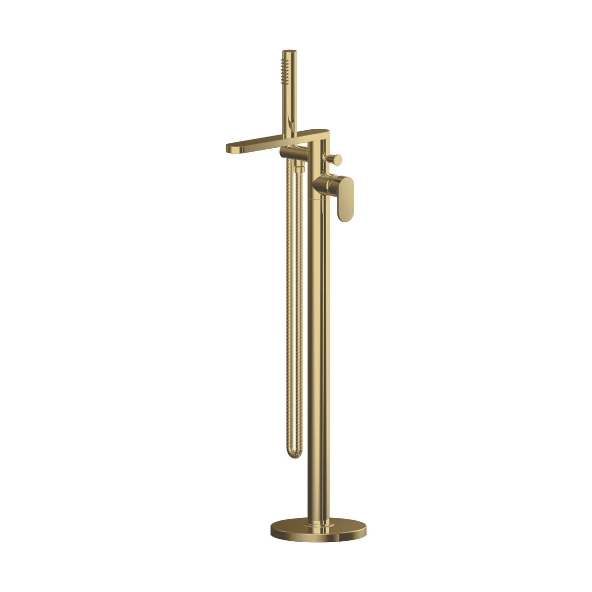 [BTCU821] Enville Modern Freestanding Round Bath Shower Mixer Tap with Lever Handle and Kit - Choice of Colour - Cutout