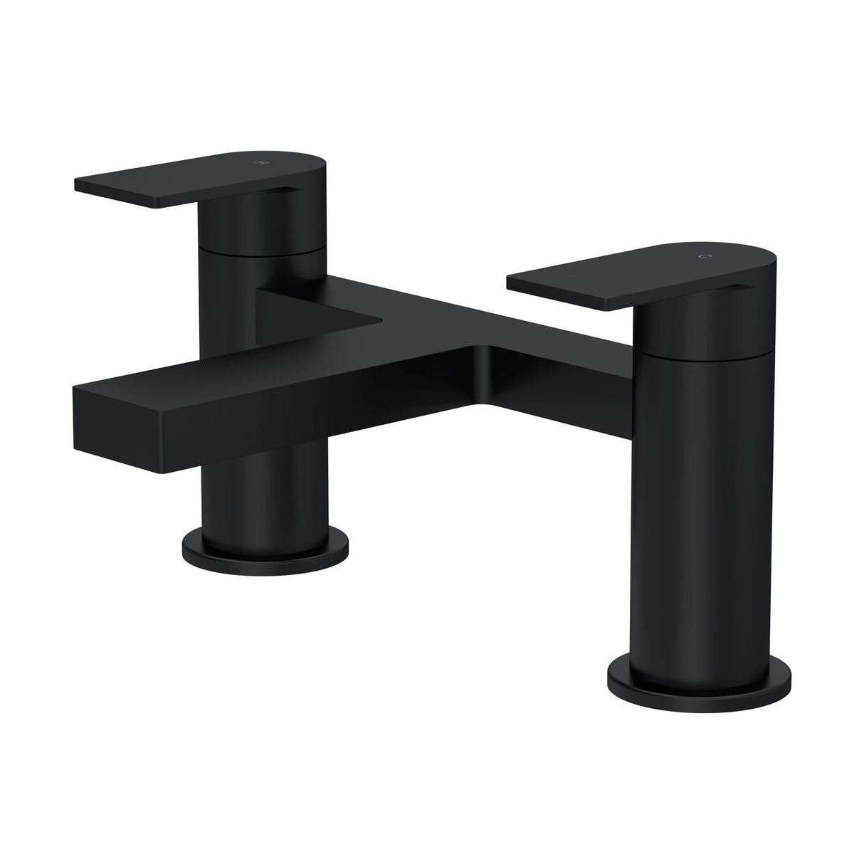 [BTD403] Contemporary Deck Mounted Bath Filler Tap - Matt Black - Balterley - Cutout