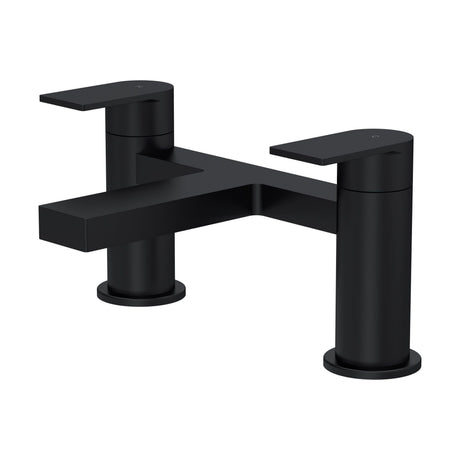 [BTD403] Contemporary Deck Mounted Bath Filler Tap - Matt Black - Balterley - Cutout
