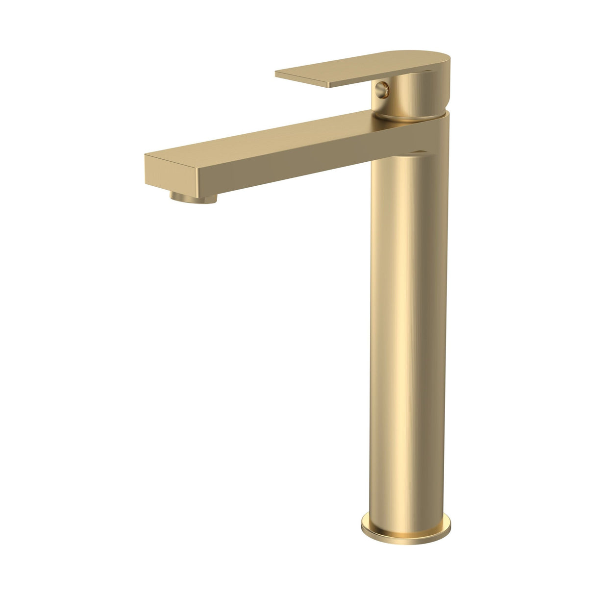 [BTD870] Contemporary Tall Mono Basin Mixer Tap - Brushed Brass - Cutout