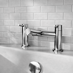 [BTE303] Wetley Minimalist Round Deck Mounted Bath Filler Tap - Choice of Finish - Silo