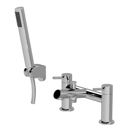 Round Minimalist Bath Shower Mixer Tap with Shower Kit - Choice of Finish